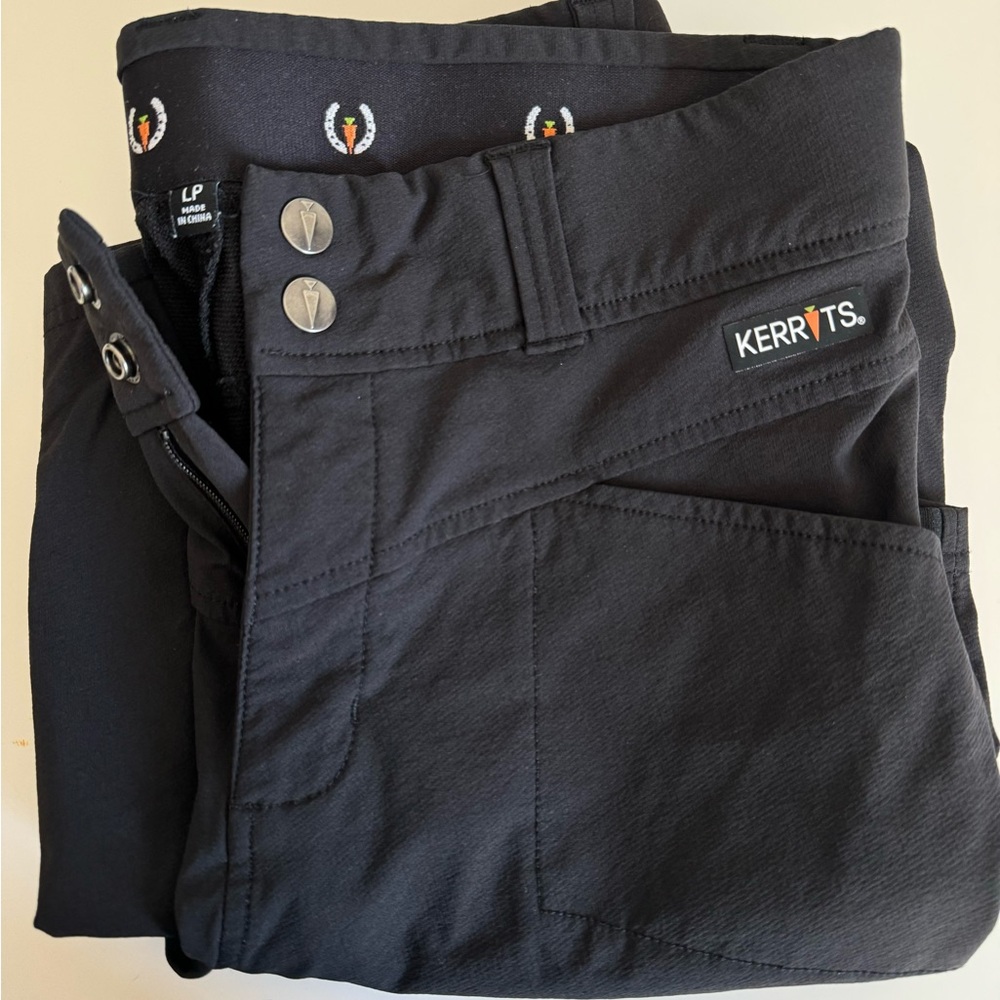 Kerrits Crossover II Knee Patch Riding Breeches
Women’s Large Petite, black